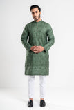 Men's panjabi : Aqua forest & Sail