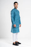 Men's panjabi : Aqua forest & Sail