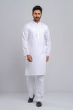 Men's Panjabi : Black & Porcelain