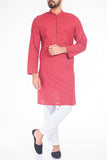 MEN'S PANJABI BRICK RED