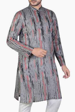 MEN'S PANJABI CHARCOAL