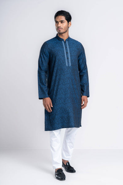 Men's panjabi :  Deep Blue