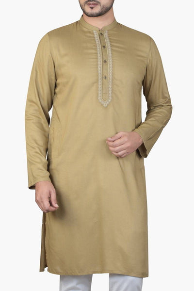 MEN'S PANJABI GOLD BROWN