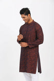 Men's Panjabi : Green & Brown