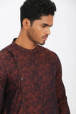 Men's Panjabi : Green & Brown