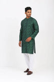 Men's Panjabi : Green & Brown