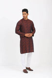 Men's Panjabi : Green & Brown