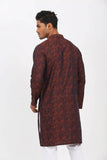 Men's Panjabi : Green & Brown