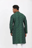 Men's Panjabi : Green & Brown