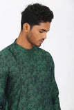 Men's Panjabi : Green & Brown