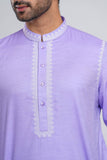 Men's Panjabi : Lilac, Harvest Gold & Apricot Peach