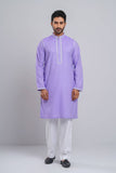 Men's Panjabi : Lilac, Harvest Gold & Apricot Peach