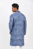 Men's Panjabi : Mineral green & Blue moon