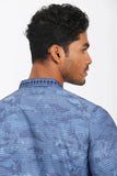 Men's Panjabi : Mineral green & Blue moon