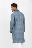 Men's Panjabi : Mineral green & Blue moon