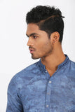 Men's Panjabi : Mineral green & Blue moon