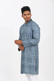 Men's Panjabi : Mineral green & Blue moon