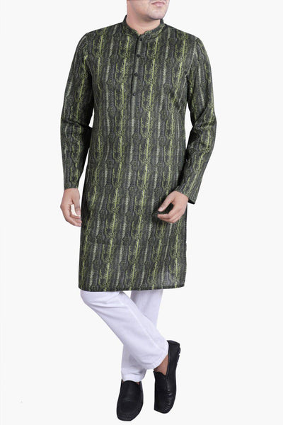 MEN'S PANJABI MIX OLIVE