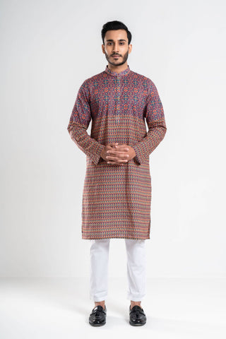 Men's Panjabi : Mixed Red