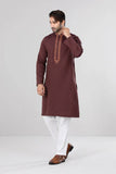 Men's Panjabi : Moccaccino  & Regal Blue