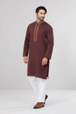 Men's Panjabi : Moccaccino  & Regal Blue