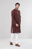 Men's Panjabi : Moccaccino  & Regal Blue