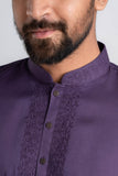 Men’s Panjabi : Purple & White