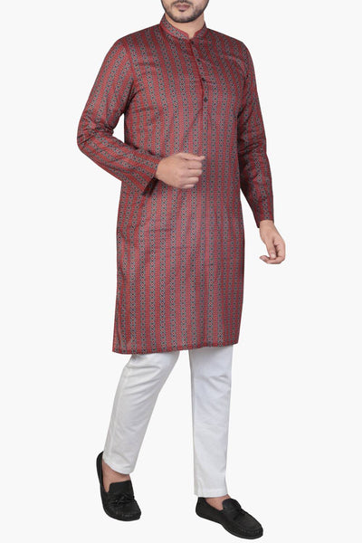 MEN'S PANJABI RUBI RED