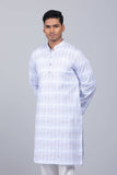 Men's Panjabi : Sky Blue & Black Red