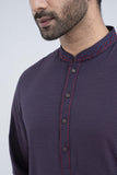 Men's Panjabi : Sky Blue & Black Red