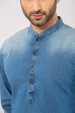 Men's Panjabi ( slim fit ) : Indigo