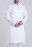 Men's Panjabi (slim fit ) : Pearl White & Zet Black