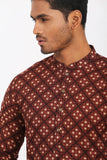 Men's Panjabi ( slim fit ): Walnut