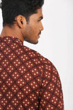 Men's Panjabi ( slim fit ): Walnut