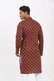 Men's Panjabi ( slim fit ): Walnut