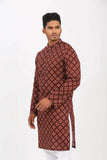 Men's Panjabi ( slim fit ): Walnut