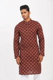 Men's Panjabi ( slim fit ): Walnut