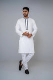 Men's Panjabi ( slim fit)  :  White & DK Purple