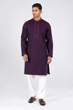 Men's Panjabi ( slim fit)  :  White & DK Purple