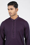 Men's Panjabi ( slim fit)  :  White & DK Purple