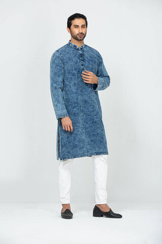 Men's Panjabi : Wash Indigo