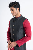 Men’s Waist coat : Green & Black