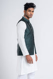 Men’s Waist coat : Green & Black