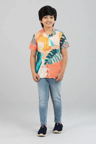 Prince Casual Shirt (2-8 Years) : Bold Leaf