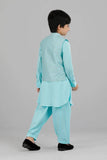 Prince Kurta Set : Sand & Sky Blue ( 4 -15 Years)