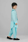 Prince Kurta Set : Sand & Sky Blue ( 4 -15 Years)