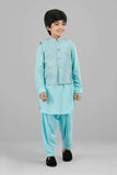 Prince Kurta Set : Sand & Sky Blue ( 4 -15 Years)