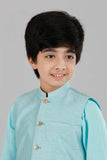 Prince Kurta Set : Sand & Sky Blue ( 4 -15 Years)