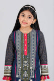 Princess Lawn : Jet Black & Navy Peone ( 2-8 years)