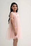 Princess's Woven Top : White & Peach (2-8 Years)